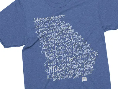 Georgia Guidestones 50states conspiracy georgia shirt typography