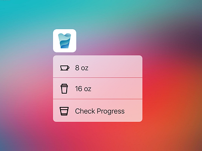 Daily UI challenge #5 App Icon 3d app challenge cup daily dailyui gradient icon logo touch ui water