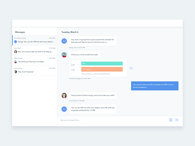 Daily UI 013: Messaging daily ui messages messaging scheduling