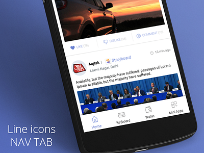 Navigation Tab android android design app design bottom bar design lineicon tab bar ui ux
