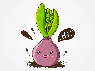 Hello Spring! flower happy huhli13 hyacinth shutterstock spring usbfco vector