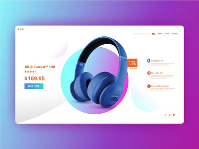 JBL web ui design art creative design designfortoday designui jbl simple ui ux