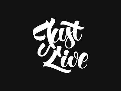 Just Live brush lettering brush pen lettering logo script typography