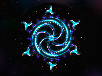 Slavic mandala, sybmols: Solntsevorot, Grozovik, Gromovik celtic gromovik grozovik mandala slavic solntsevorot sybmol vector yarovik