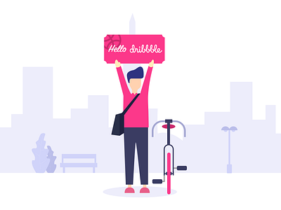 Hello Dribbble dribbble 射击 插图 设计