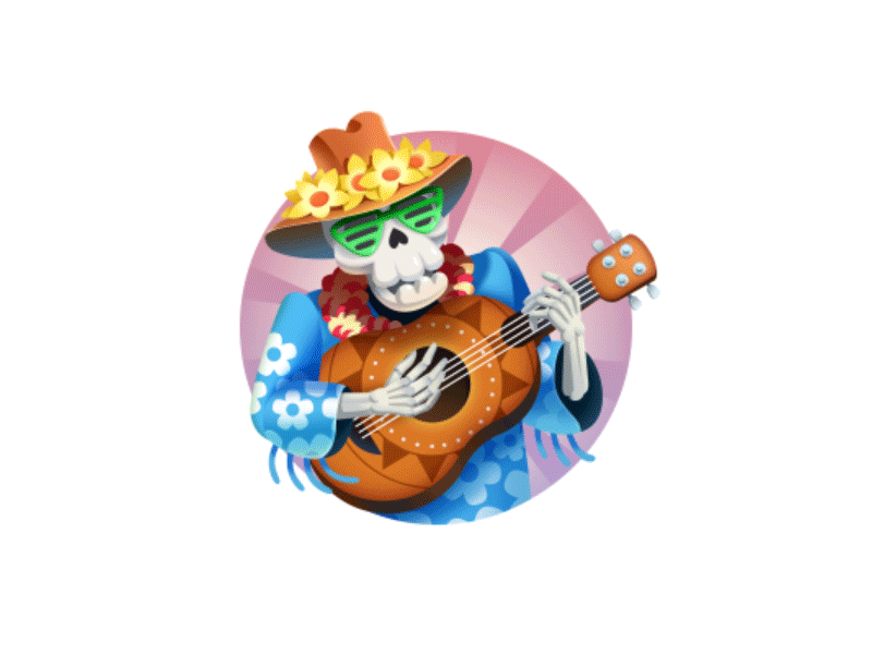 Mexican guitar for Coco ae illustrator motion