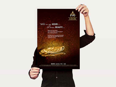 Uzuri Jewels ad design magazine ad photoshop poster design