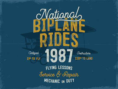 Biplane T-Shirt Design aircraft airplane apparel badge biplane design emblem graphic logo pilot t shirt tee