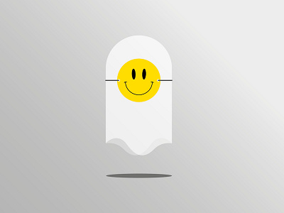 Ghost Mask emoji face ghost halloween happy horror icon mask smile vector yellow