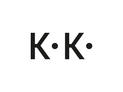 KK Monogram identity minimal typography