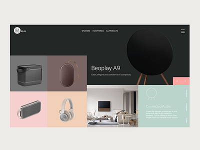 Bang & Olufsen bang ecommerce music olufsen uidesign