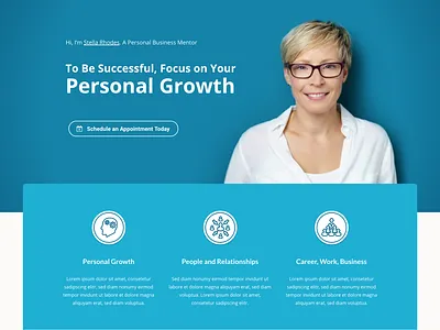 Business Coach Landing Page coach coaching mentor theme themeforest training wordpress