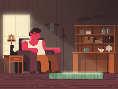Sleep illustration light sleep west western