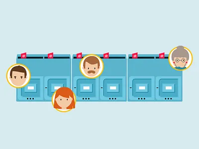 Illustration for mailing service flat illustration