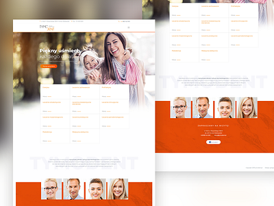 Dental clean design gallery grid landing layout photograph portfolio simple typography ui website