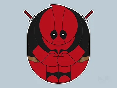 Alone Series - Deadpool alone illustration nitishmurthy quote series stickers