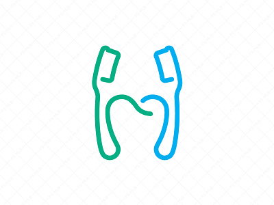 Oral Care Logo Design branding care dental dentist dentistry doctor family green blue health healthcare icon letter h logo logo design medical modern oral tooth toothbrush toothpaste