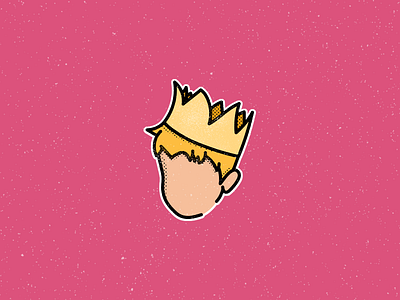 Prince new personal logo handmade illustration old prince texture vector vintage