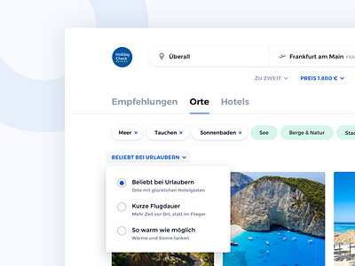 Search Filter & Sorting filter holiday holidaycheck modal search sorting tags travel trip urlaub vacation