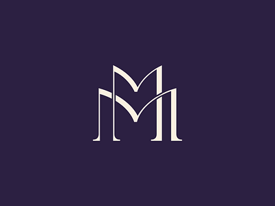 MM monogram clear esense logo logotype mark monogram symbol