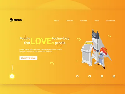 Landing Page 2 003 dailyui design ganesha illustration home interaction landing love mobile page web