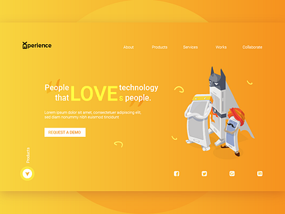 Landing Page 2 003 dailyui design ganesha illustration home interaction landing love mobile page web