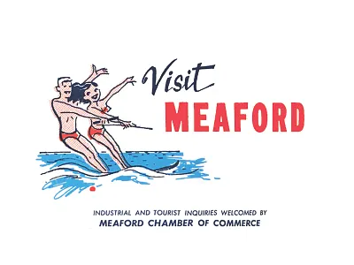 Visit Meaford canada dot pattern halftone illustration lake logo ontario tourism typography vintage vintage type water