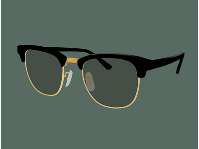 Clubmasters clubmasters gradients graphic greens iconic illustration raybans