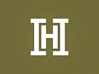 Double H Monogram double h h monogram type typography unused
