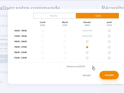 Delivery slots : design system component delivery slot design system purchase tunnel style guide ui kit
