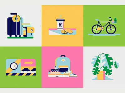 Day by day bike coffee day filter home illustration life school. travel snapchat traffic week