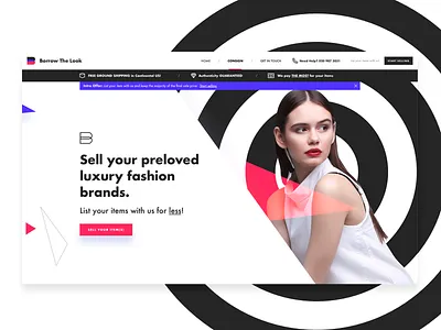 Fashion Consignment Website brand clean clothing fashion interface luxury ui web website white