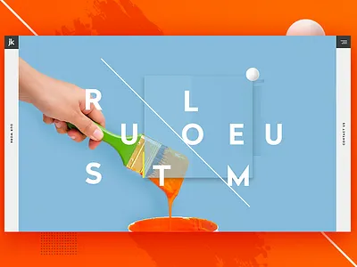 Agency work page agency angles folio paint portfolio shapes ux web design website