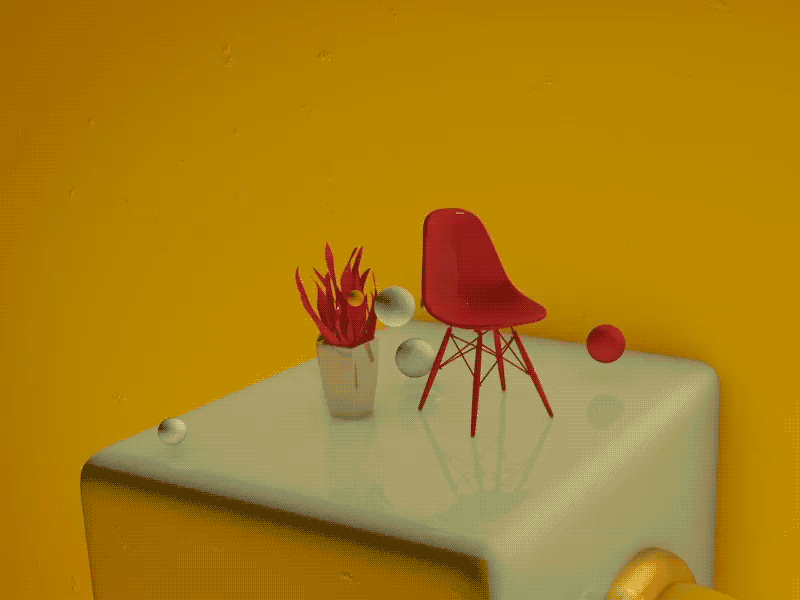 Volvemos en... 3d animation chair cinema4d motiongraphics type