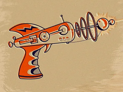 Ray Gun atom beam blue future laser orange ray ray gun science tech