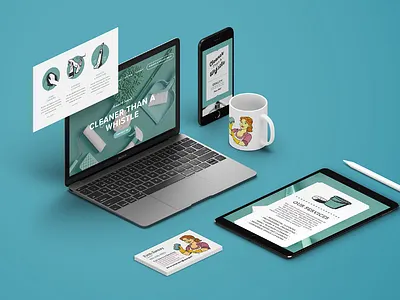 Clean Brand Identity brand identity print design website