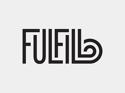 Fulfill fulfill hand lettering lettering ligature monoline swash type typography