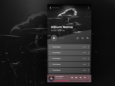 Audio Player app audio design interface mobile music player themes ui ux