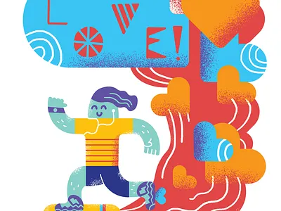 Shred the Love design illustration kindness love poster