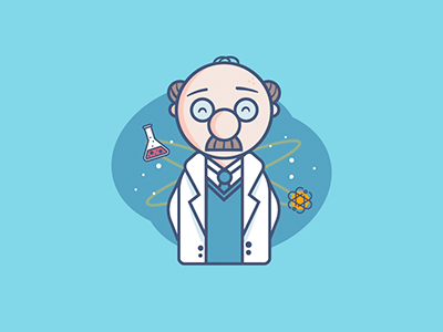 The Scientist blue science scientist vector