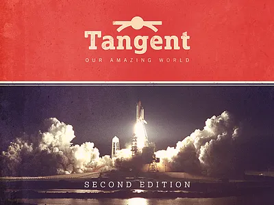 Tangent education logo science textbook vintage