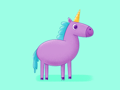 Unicorn 3 character design illustration unicorn