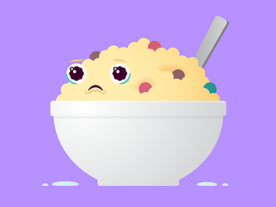 Sad Cereal cereal illustration