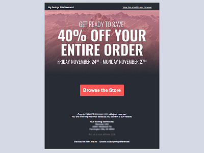 E-commerce Email Template ecommerce email mailchimp marketing newsletter sale template