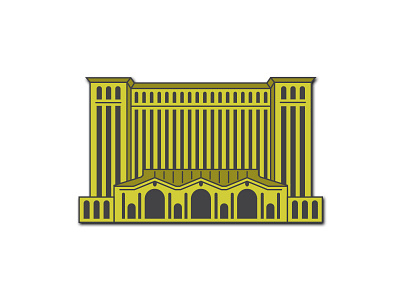 Michigan Central Station - The Station building michigan pin vector