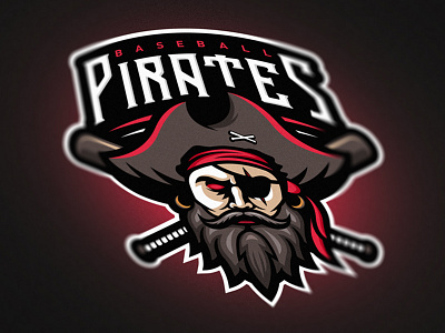 Pirates Baseball Logo Concept baseball bats mascot mascotlogo masculine pirate pirates sailor sport