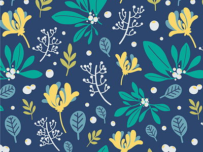 Leaves & Berries design illustration nature pattern surface design