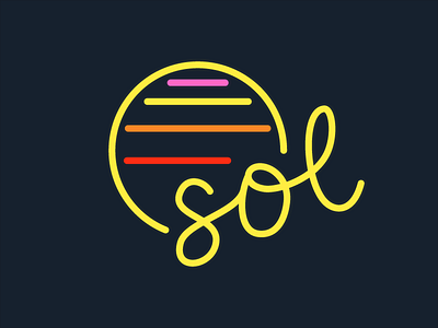 Sol neon sign ☀️ lettering neon sol sun