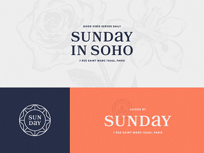 Sunday in SoHo - Brand Elements agency art direction branding identity illustration packaging paris restaurant type typography vancouver