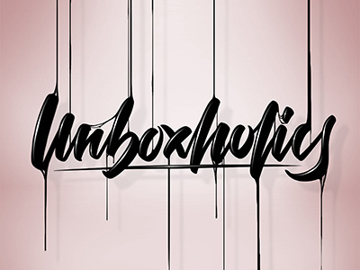Unboxholics brush calligraphy hand lettering inspiration ipad lettering lettering logo procreate script type typography